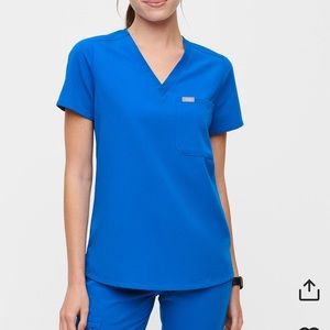 Women’s royal blue figs Catarina scrub top